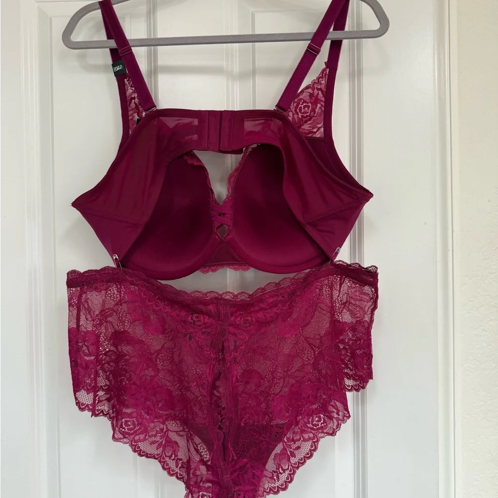 Torrid Pink Lace Bra and Panty Set - Picture 6 of 7